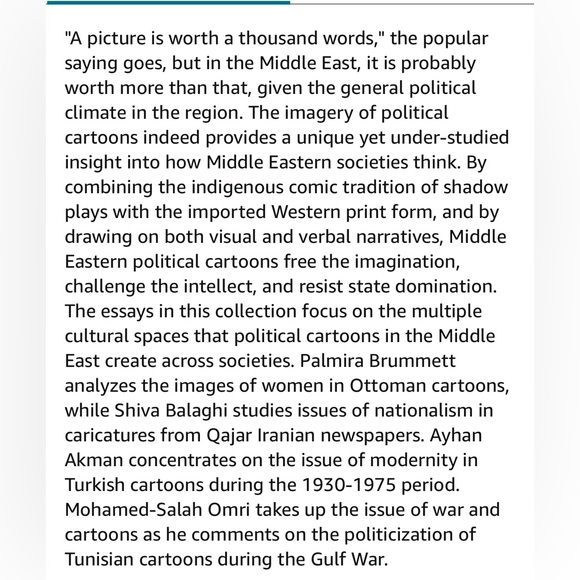 Fatma Muge Gocek Political Cartoons in the Middle East: Non-Fiction Hardcover - Picture 15 of 15